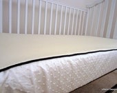 Faux Bumper Sheet: Oatmeal & Cream Luxe Cotton, Custom Made to Order