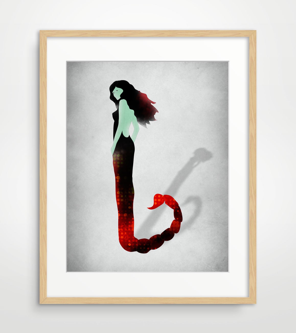 Scorpio Zodiac Art Print, Fashion illustration, October November Birthday Gift