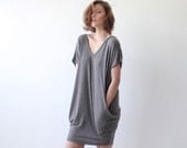 Gray tunic , Oversize tunic