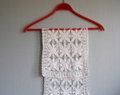 SALE 50 OFF Vintage Crochet Table Runner Doily Farmhouse Country Wedding Decor Bridal Prairie Style Runner Vintage Linens Rustic
