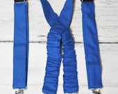 Royal Blue Suspenders and Bow Tie Set Perfect for Wedding, Special Occasion or Photo Shoot