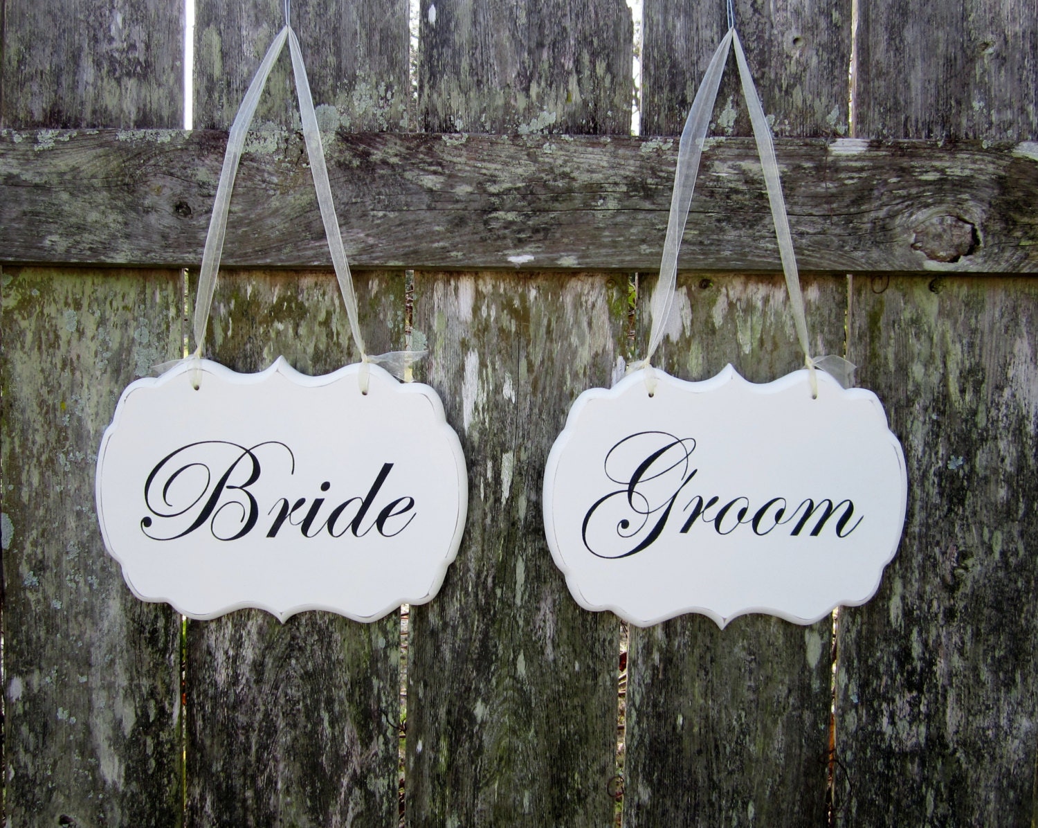 Wedding Signs, Bride and Groom Decorative Wedding Signs/ Wedding Chair Signs