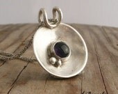 Sterling Silver Pendant, Silver Necklace, Amethyst Necklace, Amethyst Pendant, Birthstone Jewelry