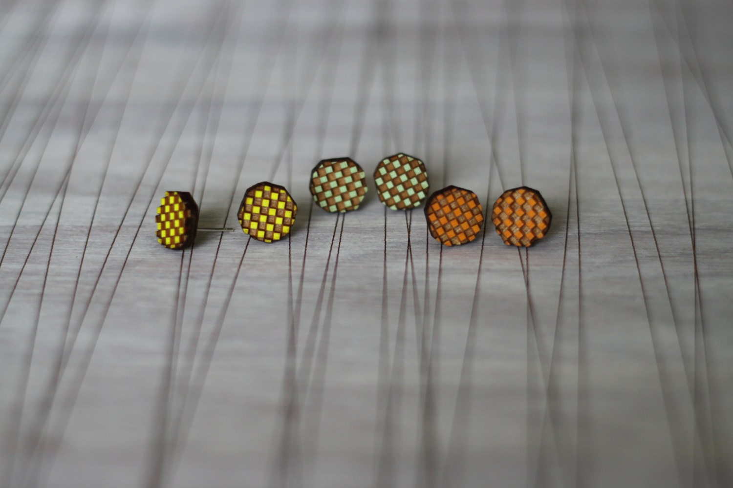 Laser Cut Wood Studs 2 for 18 Checker Design