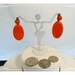 Vintage Tangerine Orange Bakelite Clip on Earrings   E1914a-081412000