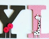 Pottery Barn Kids Ava Giraffe Nursery - 8" Letter Design to Match Ava Mod Giraffe Bedding