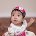 Baby Girls Headbands... Newborn Headbands... Pink Rosette Headband