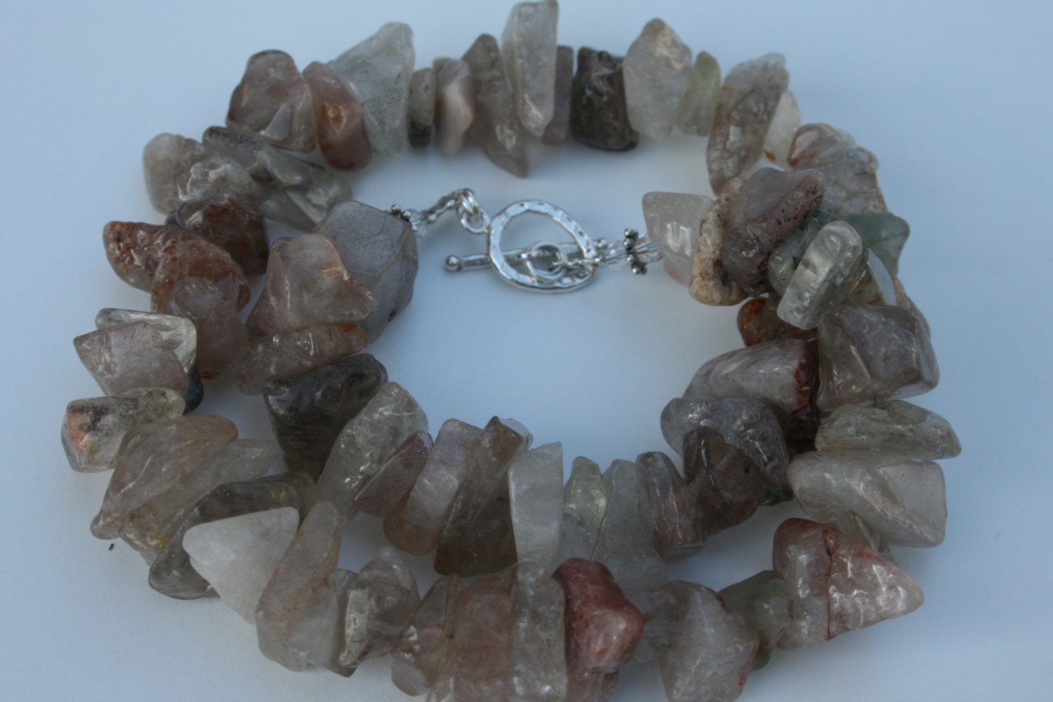 Natural Gemstone and Sterling Silver Necklace for Energetic Healing