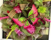 SALE Butterfly Deco Mesh Wreath