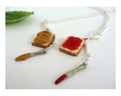 Peanut Butter and Jelly Best Friends Necklace Set - Choose your own flavors.
