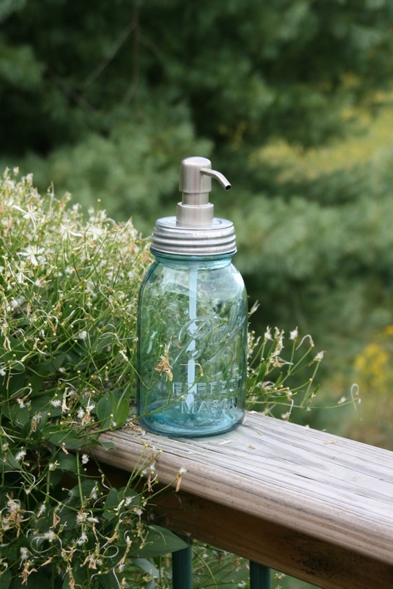 vintage blue ball jar from the 1930s vintage blue ball jar from the 1930s
