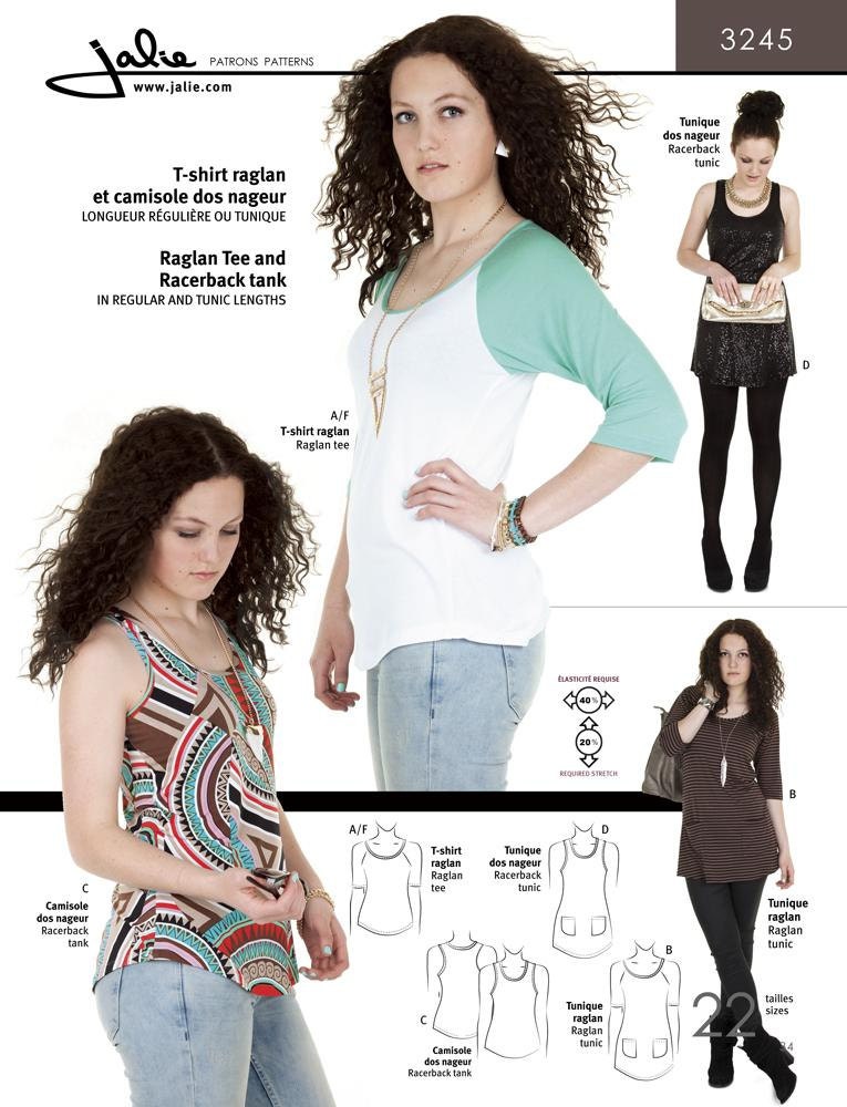 Jalie Pattern 3245 Raglan Tee