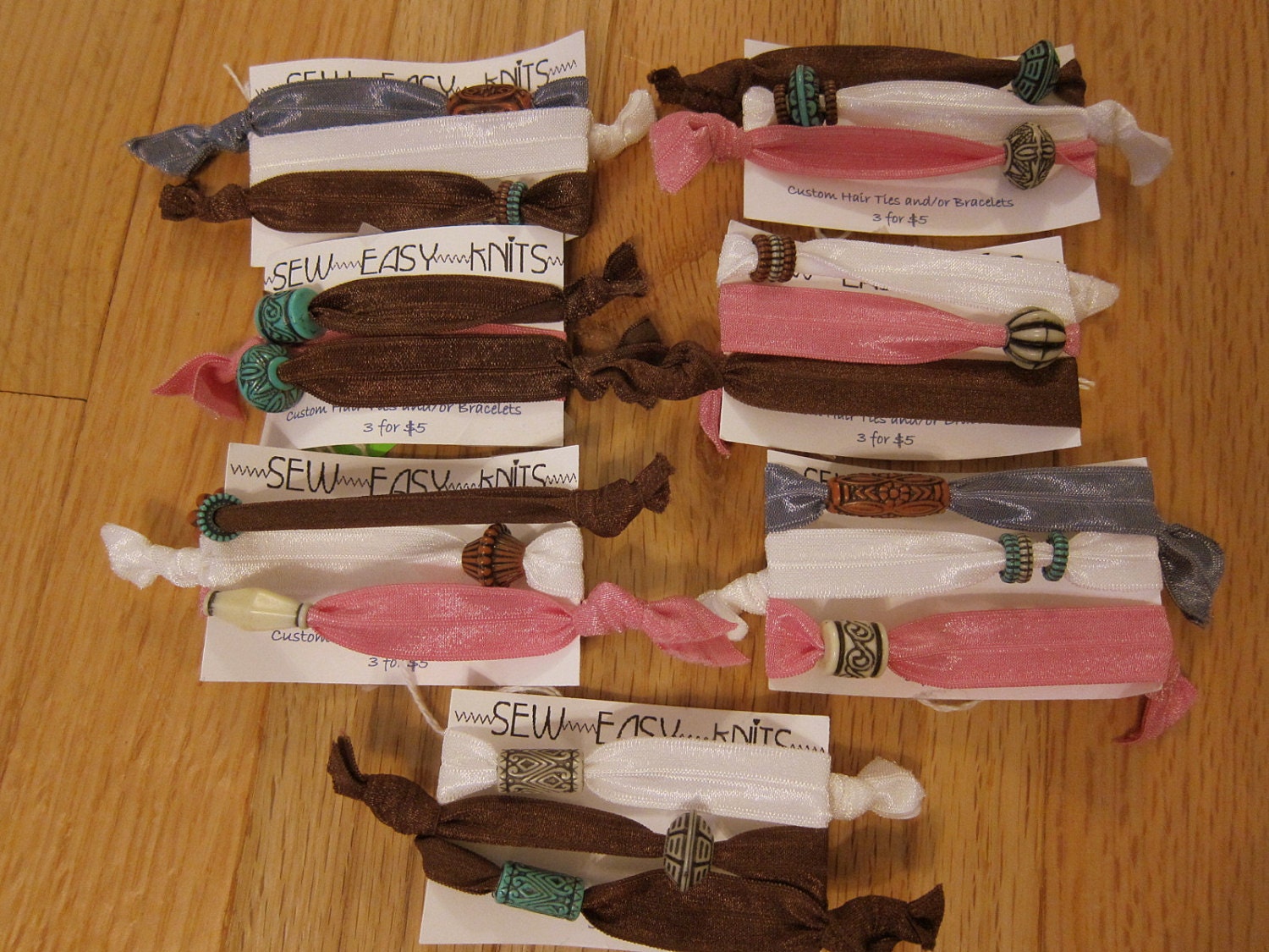 Beaded Elastic Hair Ties