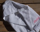 Childrens Personalized Robe - White  - Size L