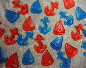 48 Nautical Anchors and Sailboat Soaps - Mermaid Kiss & Ocean Breeze Scent - Party Baby Shower Bridal Shower Beach Wedding Favor Guest Soap
