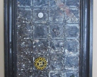 Magnet Board - 19th Century Reclaimed Wood and Ceiling Tin from Eastern Ontario
