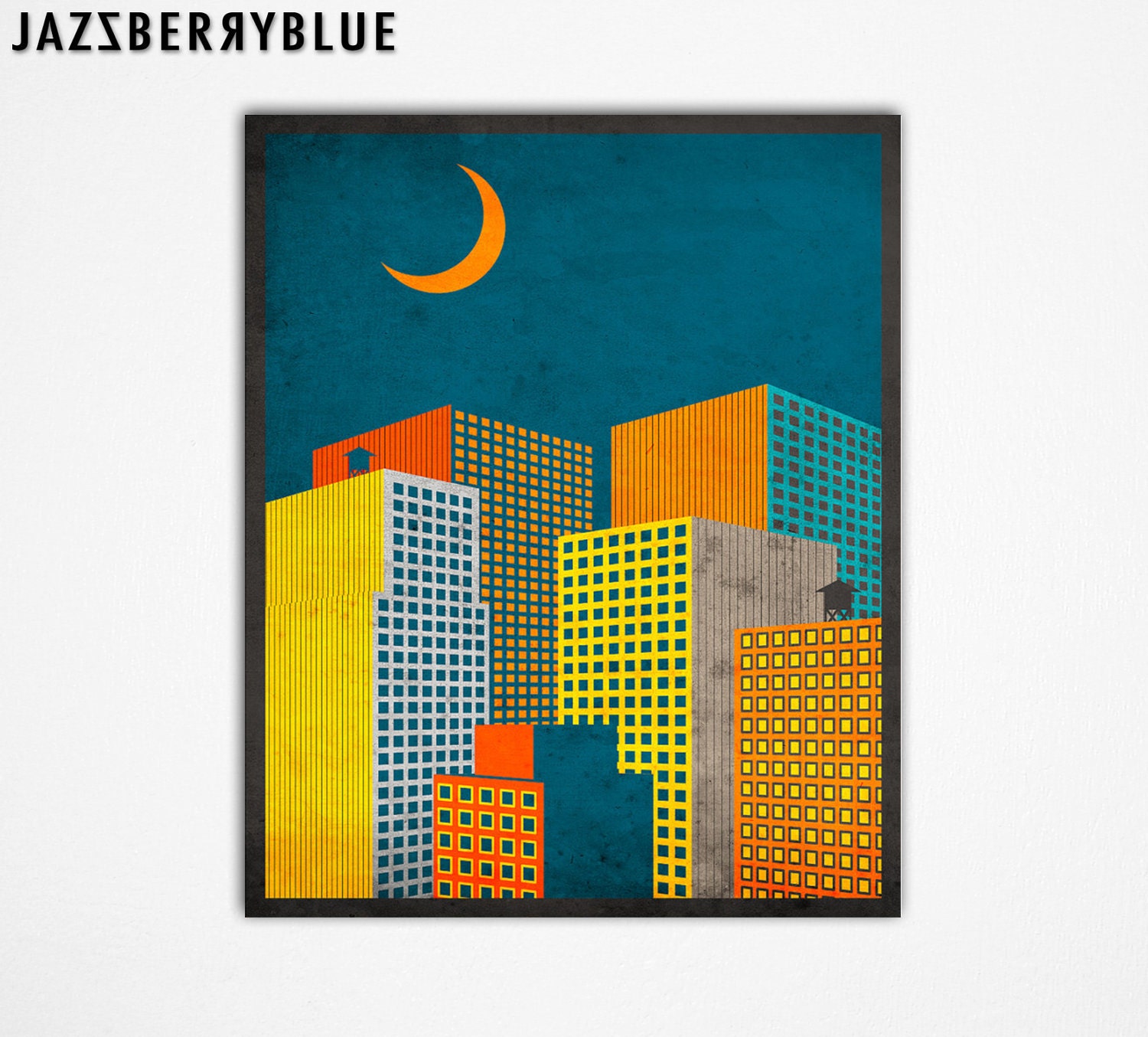 GICLEE Fine Art Print (13x16) QUIET, Modern Urban City Skyline for the home wall decor