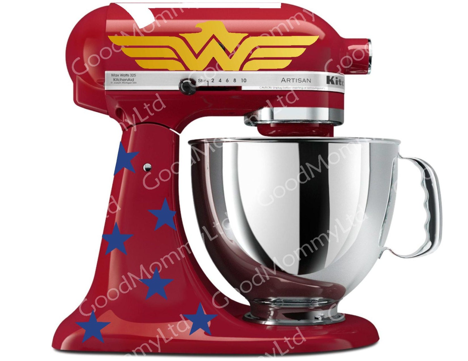 Wonder Woman Inspired Mixer Decals for your Kitchenaid Stand Mixer