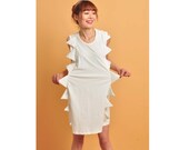 cotton maxi dress,patchwork dress, knit dress,irregular dress,spring dress,summer dress