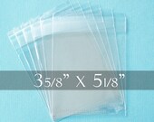 SHIPS MAY 23rd 300 3 5/8 x 5 1/8 Inch Resealable Cello Bags for A1 Cards, Clear Cellophane Plastic Packaging, Acid Free
