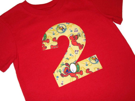 Elmo Superman Batman SpongeBob Sesame Street Star Wars Winnie Pooh Applique Monogram Custom Birthday T-Shirt Kids/Childrens/Toddler Clothes