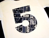 Star Wars Darth Vader C-3PO R2-D2 Applique Monogram Letter or Number Custom Boys Girls Birthday T-Shirt Kids/Childrens/Toddler/Baby Clothes