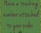 tracking number add-on (optional)