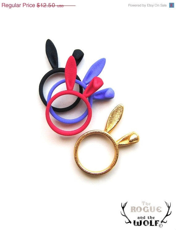 CLEARANCE SALE - Red Bunny Ears Ring, Bunny ring, Cute animal ring, animal jewellery, Valentines gift, animal lovers, for the playful sweet