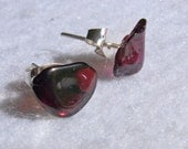 Red Garnet Semi Precious Stone Earrings, Gifts for under ten pounds, Stainless steel backings