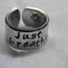 just breathe lotus 3/8 inch cuff style   ring