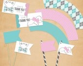 Printable gender reveal party decor - Bow ties or Bows