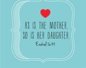 Printable Mother's Day art print 8x10" // Bible verse quote