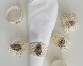 Eyelet Napkin Ring, Fatima Hand, Set of 6, Veil Pouch