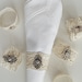 Eyelet Napkin Ring, Fatima Hand, Set of 6, Veil Pouch