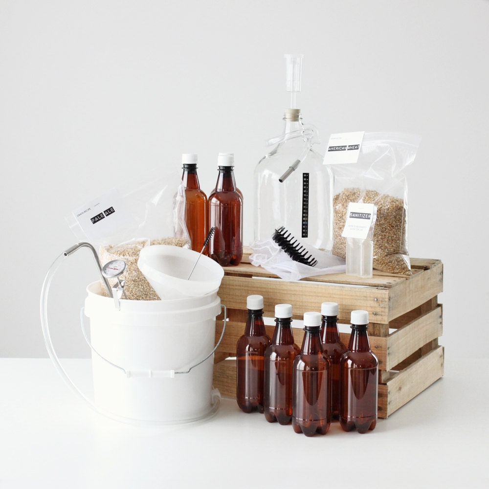 1 Gallon Beer Kit with 2 Grain Recipes / Brewery in a Box