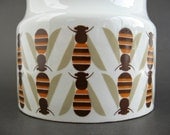 Arabia Finland Large Pomona Bee Pot / Honey Jam Pot / Scandinavian Modern
