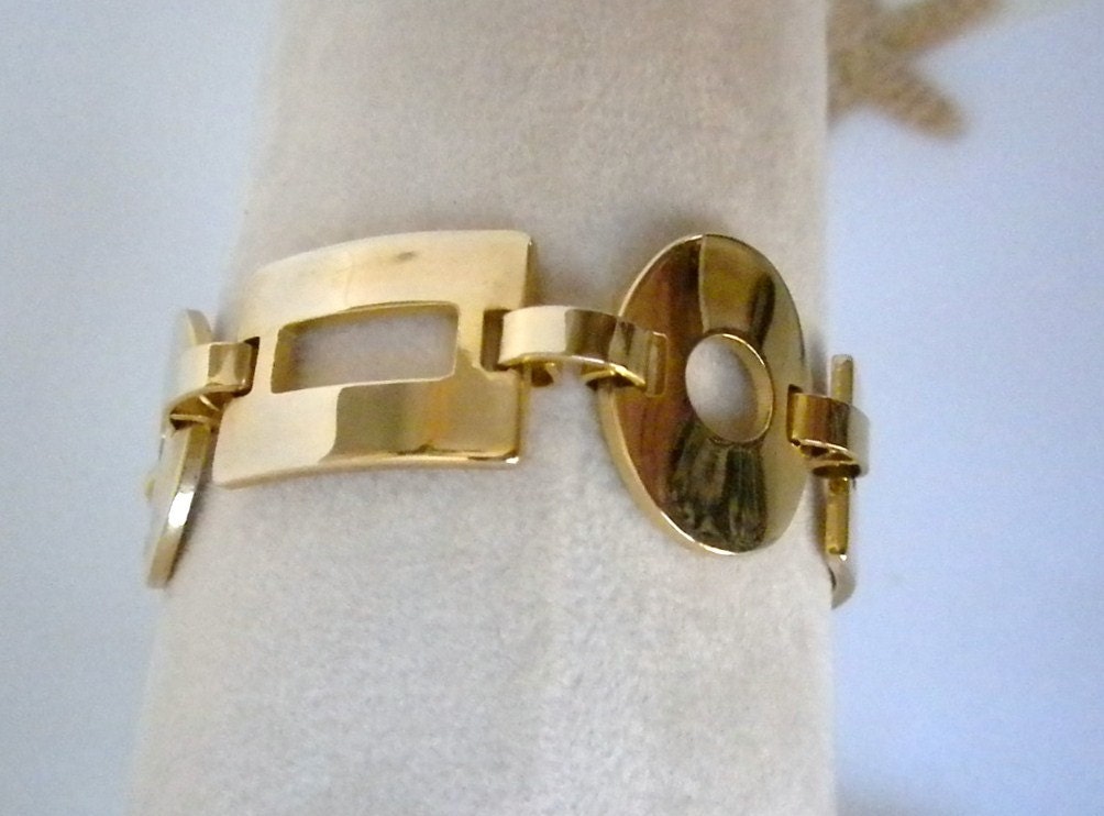 Gold Tone, Metal Bracelet, Upcycled