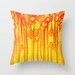 SUMMER SENTIMENTS Decorative 18 x 18 Throw Pillow Cover, Bright Abstract Floral Garden Bold Summer Yellow Red Orange Flowers Painting