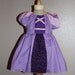 Rapunzel Tangled inspired peasant dress 4 4t-8 Custom Princess party dress up