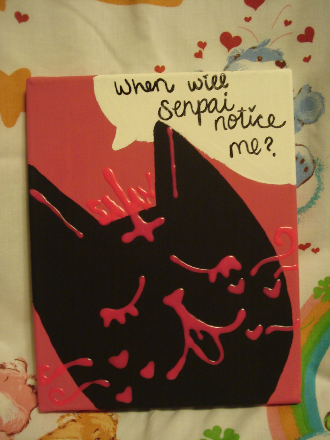 When Will Senpai Notice Me Satan Kitty Painting