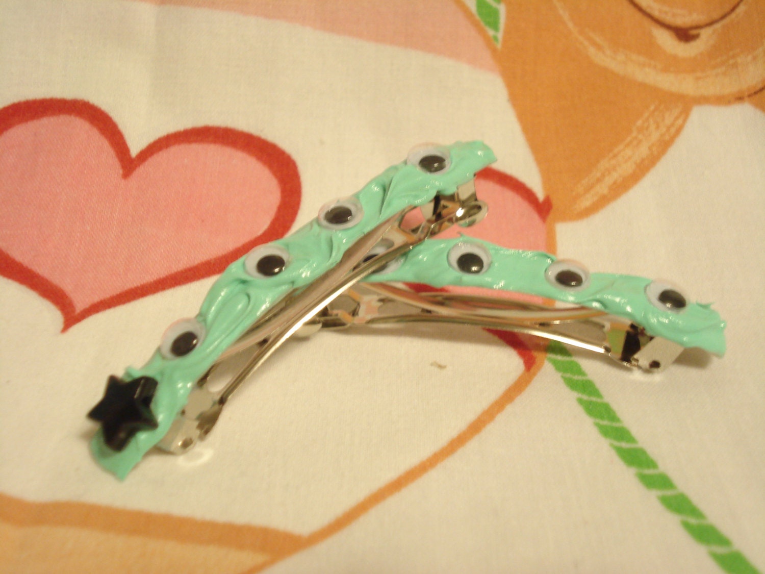 Two Eyeball hair barrettes