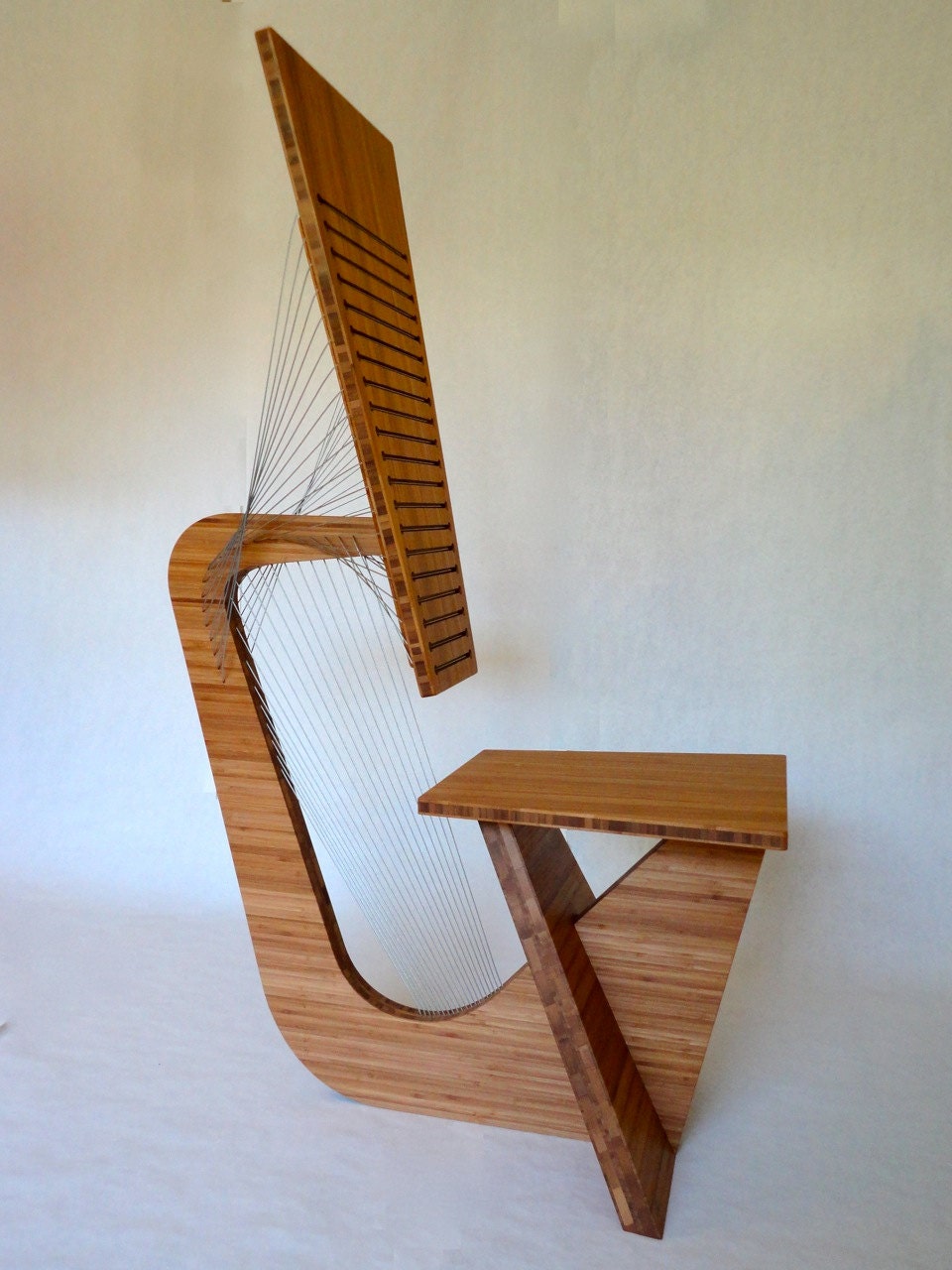 Sculptural Bamboo Desk Chair