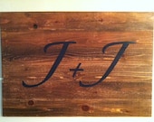 Wedding Guestbook Alternative , Initials Wedding Guestbook, Rustic Wedding Decorations, Barn Decor, Initials on Distressed Wood Slat Canvas