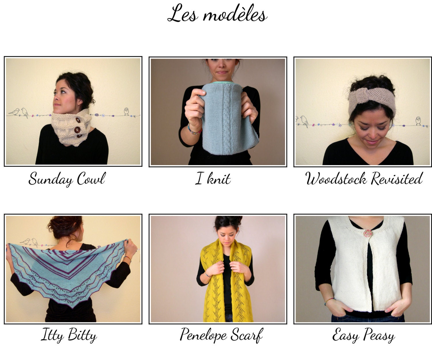 A la French Ebook (pdf, 6 knitting patterns)