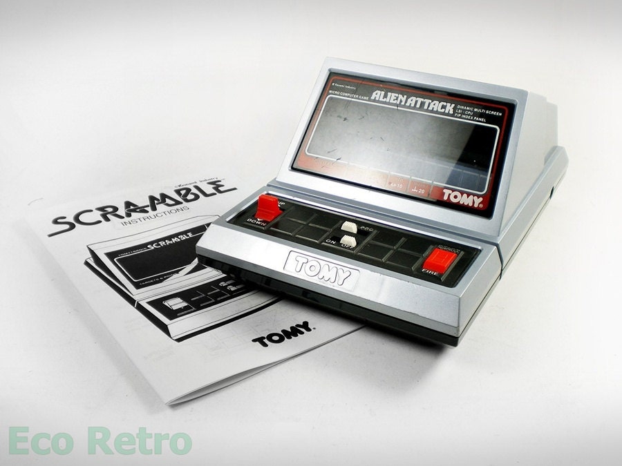 Alien Attack - Vintage 1980's Hand Held Battery Operated Game from Tomy
