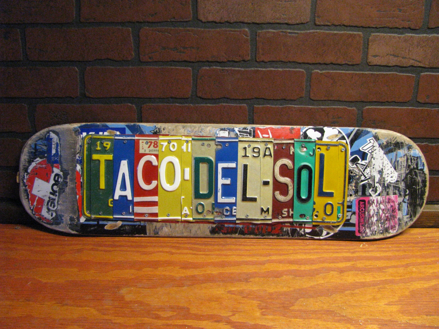 BUSINESS  License Plate Signs- Custom made to order - You Design -  Vintage License Plates used