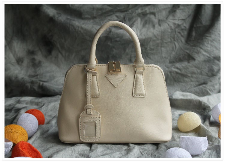 Leather Tote Bag - Shoulder Bag - Handbag -Messenger Bag - Ipad Bag - Leather Satchel in Rice White