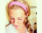 Light Fuchsia - Thin Lace Headband