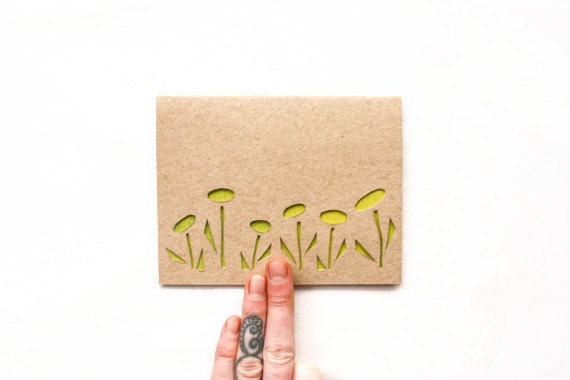 Set of 6 Cards: MODERN SPRING FLOWERS