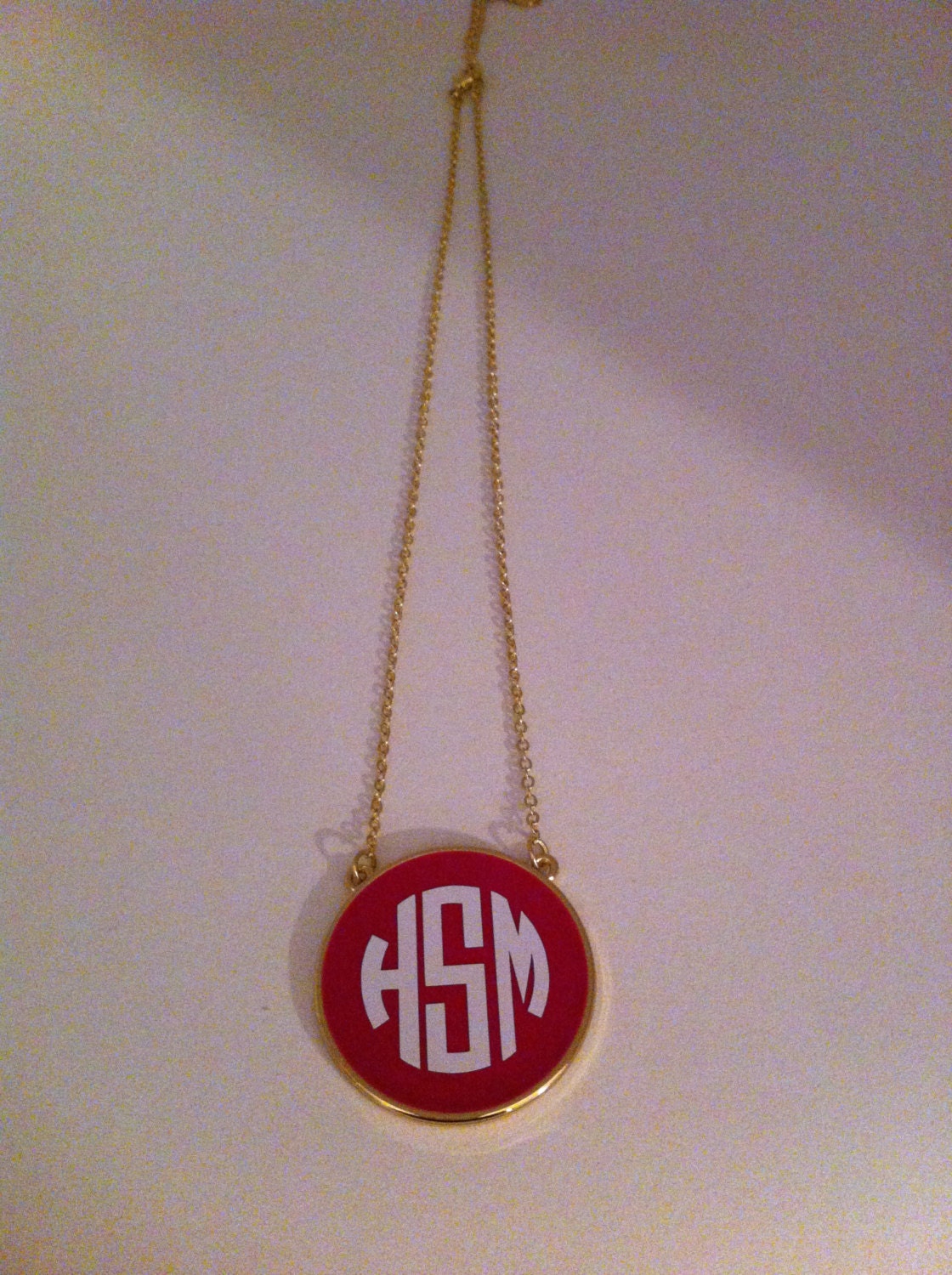 Monogrammed  Gold Soft Chain Necklace